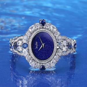 นาฬิกาข้อมือผู้หญิงทรงวงรีหรูหรา Jeulia Blue Legend Lapis Lazuli Quartz - Product Image 5