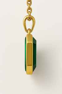 Pendentif minimaliste et élégant en malachite avec pierres précieuses en argent sterling massif 925 plaqué rhodium, déclaration de réglage de la lunette, bijoux indiens - Product Image 2