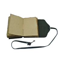 Carnet de notes vintage en cuir vert avec boussole, papier à bords festonnés, 240 pages, 8x6 pouces, fait main, journal intime, cadeau, vente en gros