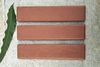 Revêtement mural en terre cuite rouge de 9 x 2 pouces et carreaux de sol en terre cuite pour jardin, intérieur, extérieur, sol et mur, revêtement en briques