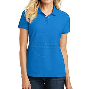 Camisetas de polo de algodón 100% para mujer Tallas grandes Verano personalizable para Polos-Precio al por mayor - Product Image 1