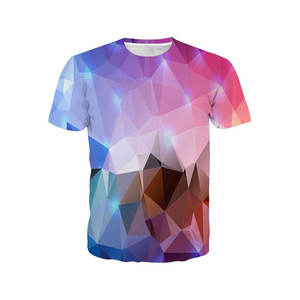 Factory Custom Men's Oversize Cotton T-Shirt Full Sublimation Printing All Front Logo Short Length 100% Polyester Knitted Fabric - Product Image 1