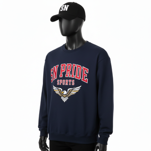 Sudadera de Cuello Redondo de Felpa 100% Algodón Personalizada para Hombre 2025, Transpirable, Ecológica, con Logotipo Personalizado, Servicio OEM, Moderna, al por Mayor - Product Image 5