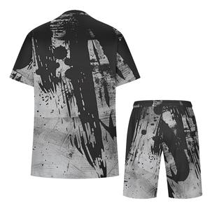 2025 Último diseño de fábrica al por mayor logotipo personalizado Polos para hombre Camiseta informal de manga corta Conjunto Doble - Product Image 4