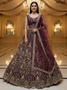 Filet de mariage avec broderie multiple Lehenga Choli Fabricant et fournisseur de Surat au taux le plus bas - Product Image 4