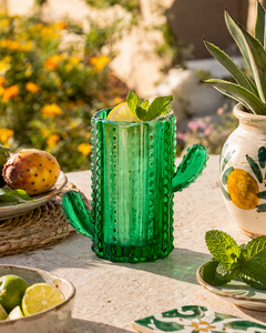 Cocktail Modern Exotic Thematic Set of 4-pcs Green Liquor Glasses 5 cl (1.69 fl oz) Party Gathering Use Cactus by Excelsa - Product Image 5