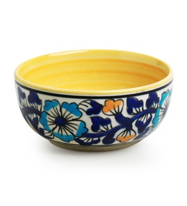 Cuenco de cerámica de estilo elegante para fruta, sopa, desayuno, almuerzo, cena, casa pintada a mano, restaurante, redondo, usado - Product Image 1