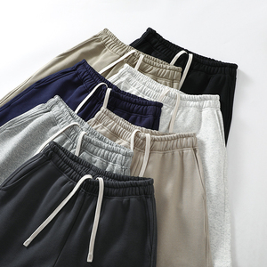 Shorts en coton uni pour homme, taille élastique avec cordon de serrage, décontractés, respirants, style Bermuda - Product Image 6