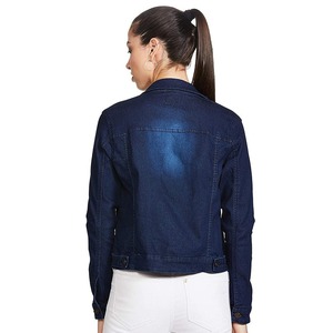 Precio barato de fábrica al por mayor de alta calidad de las mujeres Jeans Chaqueta de mezclilla Chaquetas más vendidas 2025 con logotipo personalizado Tamaño y Color - Product Image 5