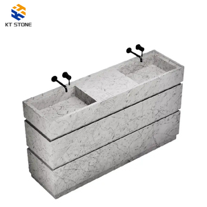 Mueble de Baño Independiente de Mármol Calacatta Viola Turco de Diseño Moderno Personalizado al por Mayor con 4 Cajones y Lavabo, Proveedor de Tamaños Personalizados - Product Image 6