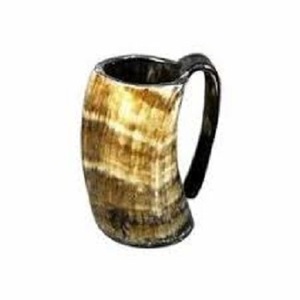 Taza para beber vikingo de cuerno africano Acabado a mano con mango curvo Cuerno para beber vikingo natural Tazas de cerveza agua Cuerno de búfalo - Product Image 2