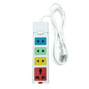 Extension <b>Socket</b> 1 Universal and <b>3</b> Two-<b>pins</b> <b>Socket</b> Wire 2.5m-4.5m-9m Colorful - Product Image 4