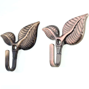 Classic Leaves Design Metal <b>Wall</b> <b>Hooks</b> Copper Antique for Home Living Room Decorations Coat Hat <b>Keys</b> <b>Hooks</b>, <b>Hooks</b> <b>Wall</b> Mounted - Product Image 1
