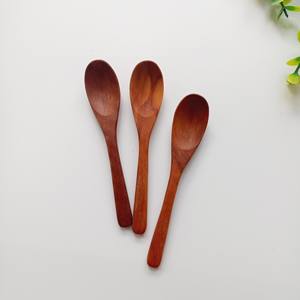 Longanwood ช้อนไม้ด้ามไม้,ช้อนส้อมแฮนด์เมดสำหรับห้องครัวชากาแฟธรรมชาติสีแดงออกแบบใหม่เป็นมิตรกับสิ่งแวดล้อม - Product Image 1