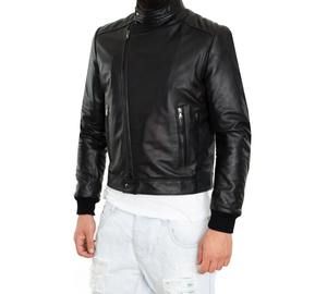 Blouson en cuir pour homme grande taille, fabriqué au Pakistan, couleur personnalisée, col montant en toile, design réversible et respirant, modèle 2026 - Product Image 4