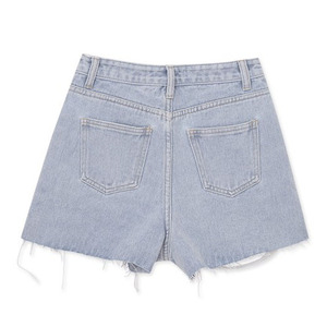 Shorts de Mezclilla Casuales de Cintura Alta con Dobladillo Deshilachado, Sexy, Talla Grande, para Mujer, Ropa de Calle de Verano, de Secado Rápido, Resistentes al Viento y al Agua - Product Image 3
