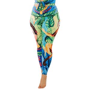 Leggings de yoga imprimés en risographie au design unique Leggings de yoga respirants taille haute écologiques et actifs Leggings de gymnastique à la mode pour femmes - Product Image 1
