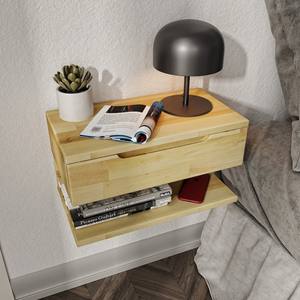 Table de chevet moderne en bois écologique faite à la main avec 1-4 tiroirs pour chambre salon et bureau à domicile - Product Image 2