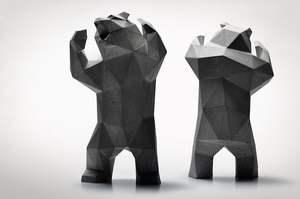 Sculpture de rugissement de lapin en aluminium moderne artisanat rustique élégant avec art de la faune coloré beaux espaces de vie décoratifs pour la maison - Product Image 6