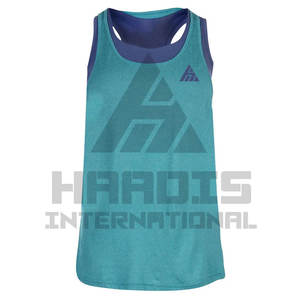 Moda impresión personalizada al por mayor gimnasio color sólido camisetas sin mangas camiseta de las mujeres llanas camisetas sin mangas - Product Image 2