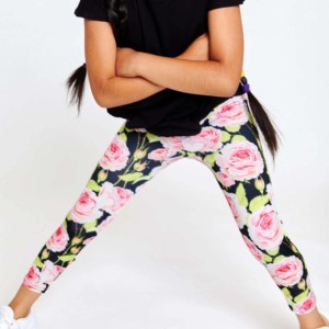 Pantalones de Yoga hasta la rodilla antibacterianos de fibra de bambú/algodón de cintura media para mujer, mallas de mujer de talla grande con serigrafía - Product Image 5