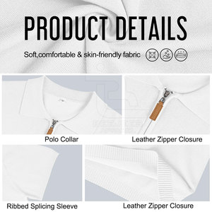 Nueva camiseta Polo con cremallera para hombre de verano, camiseta Polo con cremallera para hombre de la mejor calidad al por mayor 2025 - Product Image 6