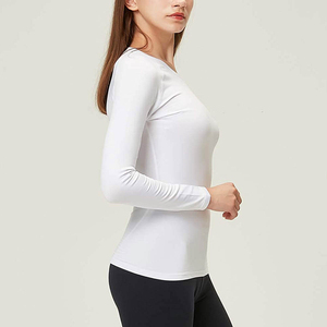 เสื้อคอมเพรสชั่นแบบสั่งทำ OEM คุณภาพสูง เสื้อยืดคอมเพรสชั่นแขนยาว เสื้อคอมเพรสชั่นสำหรับผู้หญิง วิ่งและเล่นกีฬา - Product Image 3