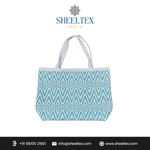 Sacs de plage indiens faits à la main en coton sacs à main à la mode avec deux sangles - Product Image 2