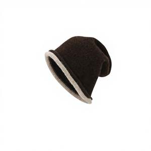 Chapeau souple à bord roulé, grande circonférence, protection chaude pour les oreilles, style coréen, motif à carreaux - Product Image 4