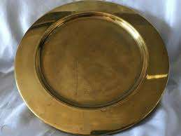 Assiette de Restaurant en laiton pur au Design moderne, assiette ronde blanche en porcelaine, assiettes de chargeur en gros pour - Product Image 4