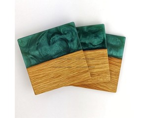 Table de dessous de verre carrée en marbre et bois d'acacia Meilleur sous-verre en marbre blanc au prix de gros pour le bureau et la maison de SCI - Product Image 2