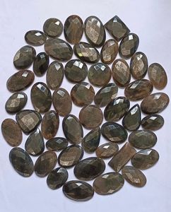 Jaspe solaire indien naturel fait à la main pierre précieuse AAA Grade vert coupe fine forme de mélange pour la fabrication de bijoux - Product Image 3