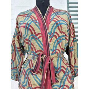 Kimono Vintage de Crepé de Seda, Bata Suave y Cómoda, Ropa de Dormir Ligera y Lujosa, Regalo Perfecto de Verano para Mujer, Ropa de Dormir para Ocasiones Especiales - Product Image 3