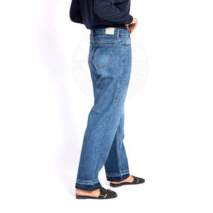 Vente chaude femmes Baggy Jeans taille haute ample décontracté Denim jambe large pantalon Multi poche nouveau Style Streetwear lavable 3D - Product Image 3