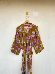 <b>Silk</b> <b>Kimono</b> Robe Unisex Dressing Gown Women's Wear Long Party Wear Robe Gown - Product Image 6