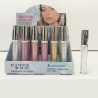 Vente en gros 2026 – Nouveaux gloss à lèvres holographiques sirène rose et bleu, couleurs tendance, marque privée, fournisseur de gloss
