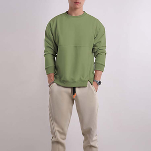 เสื้อฮู้ดคอกลมผู้ชายผ้าฝ้าย 100% สำหรับฤดูหนาว รับผลิตตามแบบ OEM พร้อมโลโก้  แห้งเร็ว ระบายอากาศได้ดี น้ำหนักเบา เป็นมิตรกับสิ่งแวดล้อม สีพื้น - Product Image 5