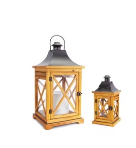 Vente chaude de haute qualité en marbre lanterne en bois de luxe béton bougie conteneur unique pot en verre pour les occasions de noël - Product Image 1