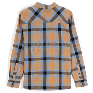 Chemise en flanelle à carreaux 100% coton avec logo personnalisé pour hommes OEM Chemise grande taille douce et respirante pour adultes disponible à la vente - Product Image 2