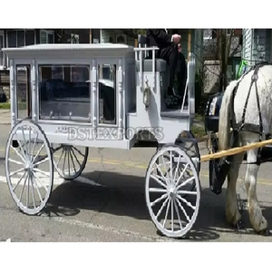 Carruaje funerario blanco inglés Buggy Funerales europeos Buggy de caballos a la venta Carruaje funerario blanco con clase - Product Image 1