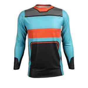 Maillot de course de motocross respirant personnalisé OEM à la vente chaude, unisexe, en polyester, pour la conduite hors route - Product Image 1