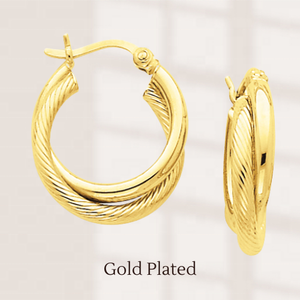 Pendientes de aro chapados en oro de 6mm para mujer, accesorios de aleación de alta calidad para fiestas de bodas, regalo de fiesta clásico de moda - Product Image 2