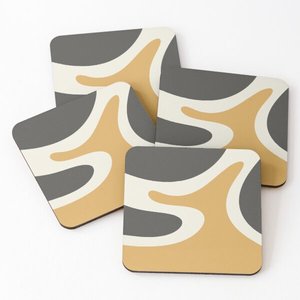 Tapis carré de tasse à thé gravable monogramme naturel imprimé en bois émaillé carré antidérapant sous-verre avec logo - Product Image 1