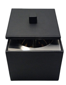 Cubo de Hielo de Cuero Sintético de 3QT, Negro - Product Image 2