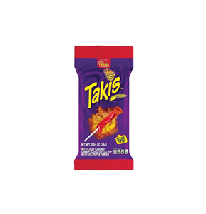 Takiss Fuego Spicy Lollipop 24g With Chili Powder Packet 72 Count Display <b>Box</b> Intense Hot Candy For Supermarket Checkout Counter - Product Image 6