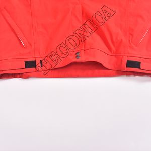 Pantalon de neige rouge durable pour l'extérieur avec poignets élastiques, poches multiples, fermetures éclair sécurisées et ceinture réglable - Product Image 2