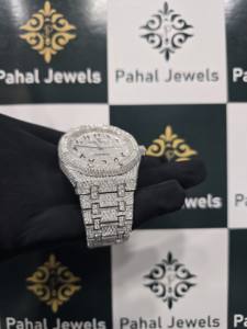 Montre de luxe en moissanite VVS, mouvement mécanique squelette glacé, cadran analogique, édition limitée, bracelet, testeur de diamant en gros, passe - Product Image 3