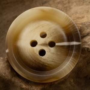 Natural <b>Buffalo</b> <b>Horn</b> 4-Hole Buttons for Sewing and Craft - Product Image 5