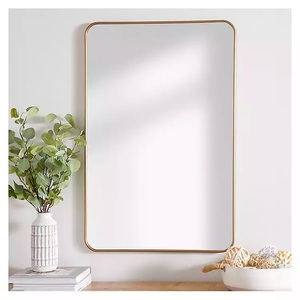 Cadre de miroir mural rond en laiton idéal pour les maisons modernes qui nécessitent des accents métalliques élégants avec un but fonctionnel - Product Image 6