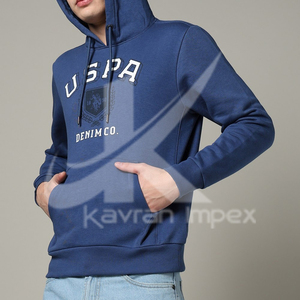 Sudaderas con capucha de gran tamaño de algodón grueso en blanco de alta calidad sin cuerda Unisex logotipo personalizado de talla grande sudaderas con capucha térmicas para hombres - Product Image 1